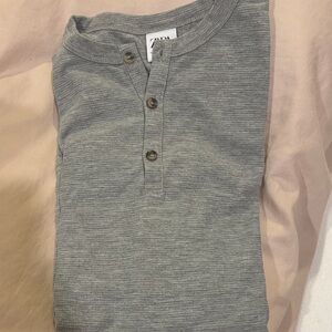 Zara Charcoal Henley Top